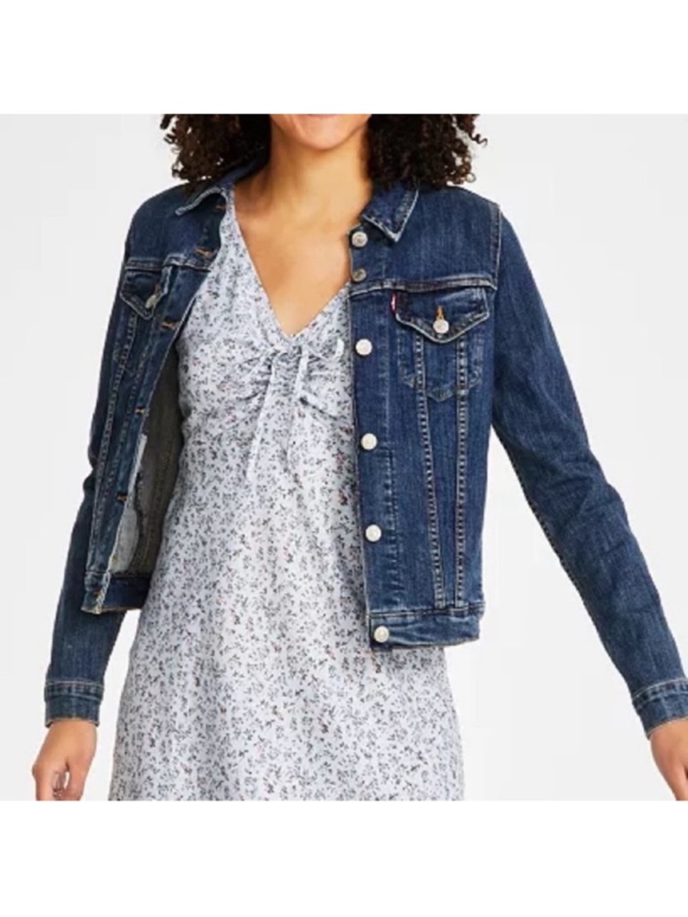 Levi’s Women’s Denim Trucker Button Up Jacket - Dark Wash Size Extra Small NWT